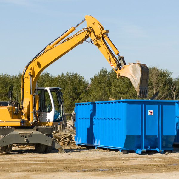 are there any restrictions on where a residential dumpster can be placed in Aneth